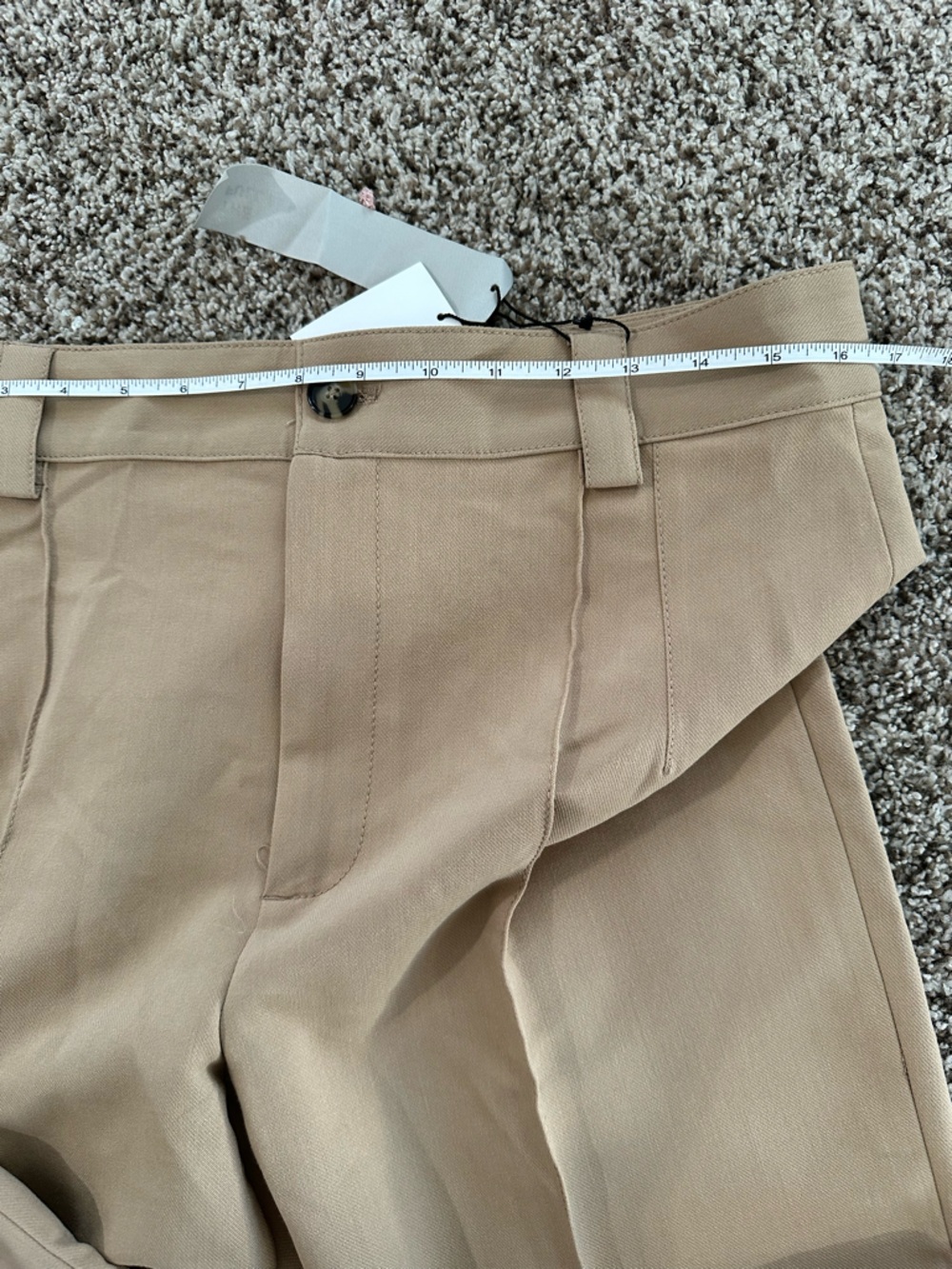 Zara Beige Straight Leg Trousers - Picture 6 of 8
